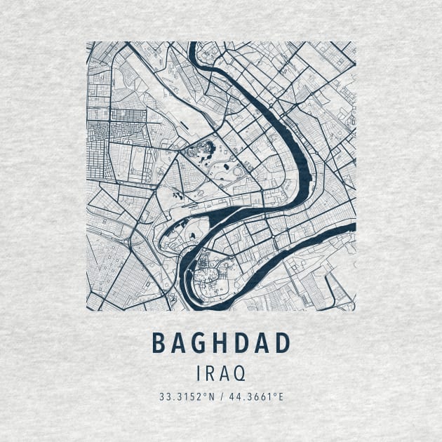 baghdad simple map by boy cartograph